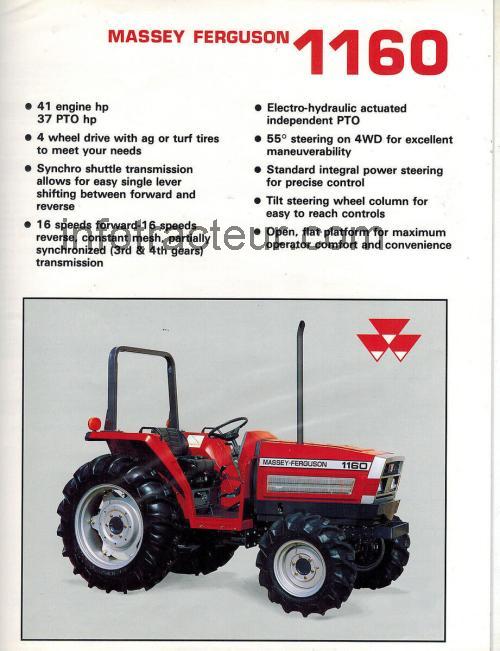 Massey Ferguson 1160 fiche technique et avis